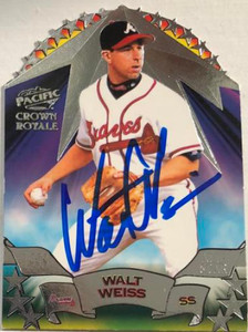 Walt Weiss Autographed 1998 Crown Royal All-Stars #14