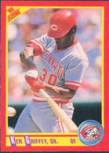 1990 Score #338b Ken Griffey Sr. COR VG Cincinnati Reds 