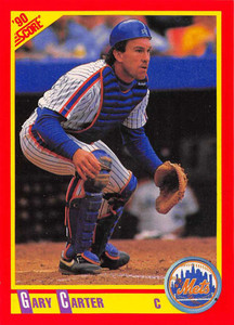 1990 Score #416 Gary Carter VG New York Mets 