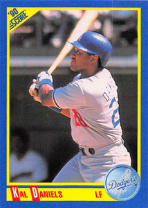 1990 Score #490 Kal Daniels VG Los Angeles Dodgers 