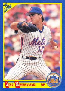 1990 Score #525 Jeff Musselman VG New York Mets 