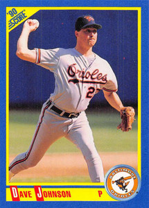 1990 Score #528 Dave Johnson VG RC Rookie Baltimore Orioles 