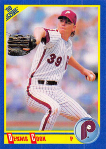1990 Score #545 Dennis Cook VG Philadelphia Phillies 
