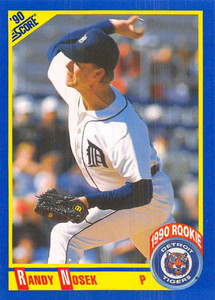 1990 Score #607 Randy Nosek VG RC Rookie Detroit Tigers 
