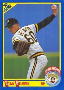 1990 Score #634 Stan Belinda VG RC Rookie Pittsburgh Pirates 