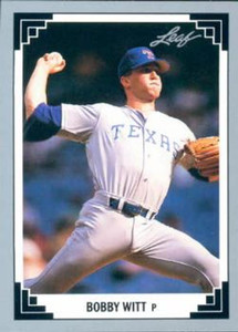 1991 Leaf #3 Bobby Witt VG Texas Rangers 