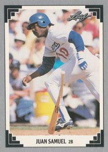 1991 Leaf #10 Juan Samuel VG Los Angeles Dodgers 