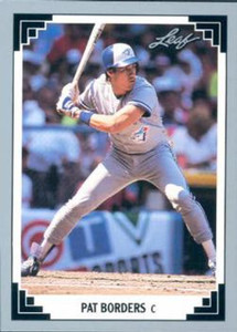 1991 Leaf #23 Pat Borders VG Toronto Blue Jays 