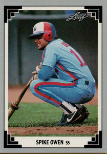 1991 Leaf #36 Spike Owen VG Montreal Expos 