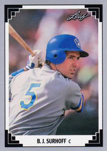 1991 Leaf #42 B.J. Surhoff VG Milwaukee Brewers 
