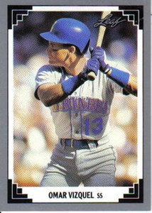 1991 Leaf #91 Omar Vizquel VG Seattle Mariners 