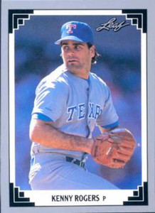 1991 Leaf #105 Kenny Rogers VG Texas Rangers 