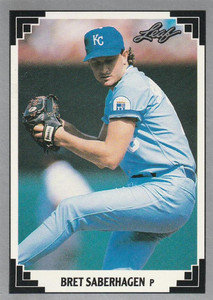 1991 Leaf #118 Bret Saberhagen VG Kansas City Royals 