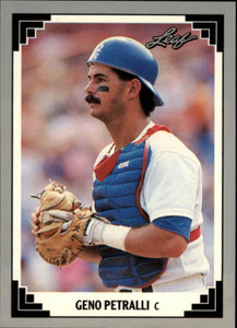 1991 Leaf #148 Geno Petralli VG Texas Rangers 