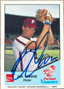 Don Carman Autographed 1984 Portland Beavers Cramer #204