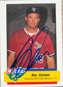 Don Carman Autographed 1994 Fleer ProCards Scranton/Wilkes-Barre Red Barons #915