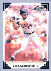 1991 Leaf #298 Craig Worthington VG Baltimore Orioles 