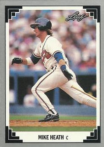 1991 Leaf #320 Mike Heath VG Atlanta Braves 