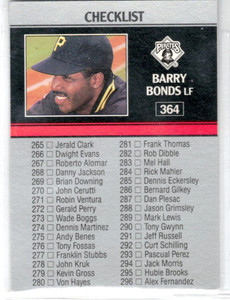 1991 Leaf #364 Barry Bonds CL VG Pittsburgh Pirates 