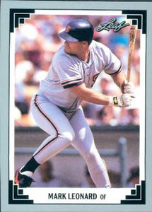 1991 Leaf #369 Mark Leonard VG RC Rookie San Francisco Giants 