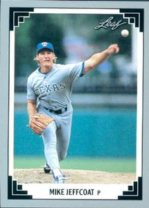 1991 Leaf #386 Mike Jeffcoat VG Texas Rangers 
