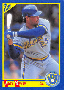 1990 Score #532 Joey Meyer VG Milwaukee Brewers 