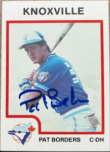 Pat Borders Autographed 1987 Knoxville Blue Jays Pro Cards #1513 