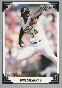 1991 Leaf #417 Dave Stewart VG Oakland Athletics 