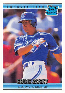 1992 Donruss #8 Eddie Zosky RR VG Toronto Blue Jays 