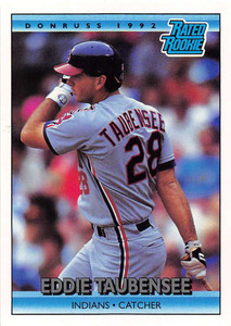 1992 Donruss #18 Eddie Taubensee RR VG RC Rookie Cleveland Indians 