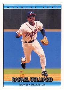 1992 Donruss #107 Rafael Belliard VG Atlanta Braves 