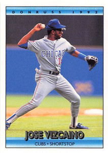 1992 Donruss #212 Jose Vizcaino VG Chicago Cubs 