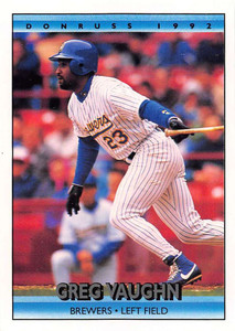  Baseball MLB 1994 Donruss #339 Greg Vaughn VG Brewers