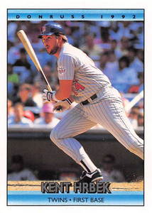 1992 Donruss #326 Kent Hrbek VG Minnesota Twins 