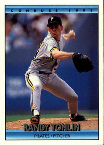 1992 Donruss #367 Randy Tomlin VG Pittsburgh Pirates 