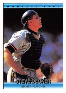 1992 Donruss #389 Steve Decker VG San Francisco Giants 
