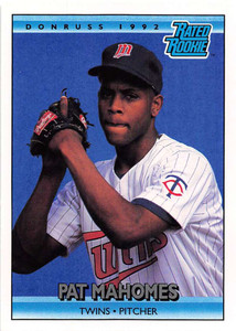 1992 Donruss #403 Pat Mahomes RR VG RC Rookie Minnesota Twins 