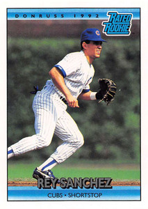 1992 Donruss #412 Rey Sanchez RR VG RC Rookie Chicago Cubs 