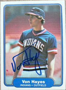 Von Hayes Autographed 1982 Fleer #371