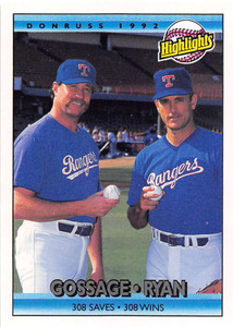 1992 Donruss #555 Rich Gossage/Nolan Ryan HL VG New York Yankees/Texas Rangers 