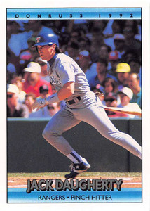 1992 Donruss #569 Jack Daugherty VG Texas Rangers 