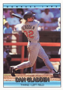 1992 Donruss #585 Dan Gladden VG Minnesota Twins 