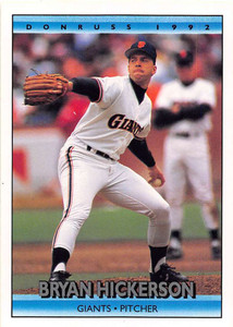1992 Donruss #783 Bryan Hickerson VG RC Rookie San Francisco Giants 