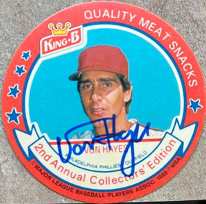 Von Hayes Autographed 1989 King B Discs #18