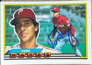 Von Hayes Autographed 1989 Topps Big #302