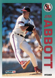 1992 Fleer #50 Jim Abbott VG California Angels 