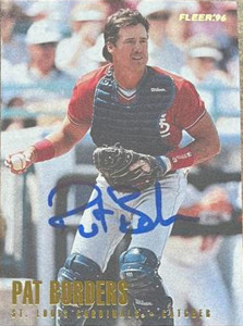 Pat Borders Autographed 1996 Fleer Update #U194
