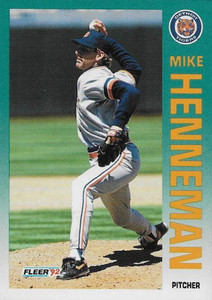 1992 Fleer #138 Mike Henneman VG Detroit Tigers 