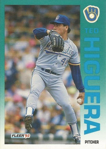 1992 Fleer #178 Teddy Higuera VG Milwaukee Brewers 
