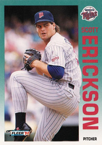 1992 Fleer #201 Scott Erickson VG Minnesota Twins 